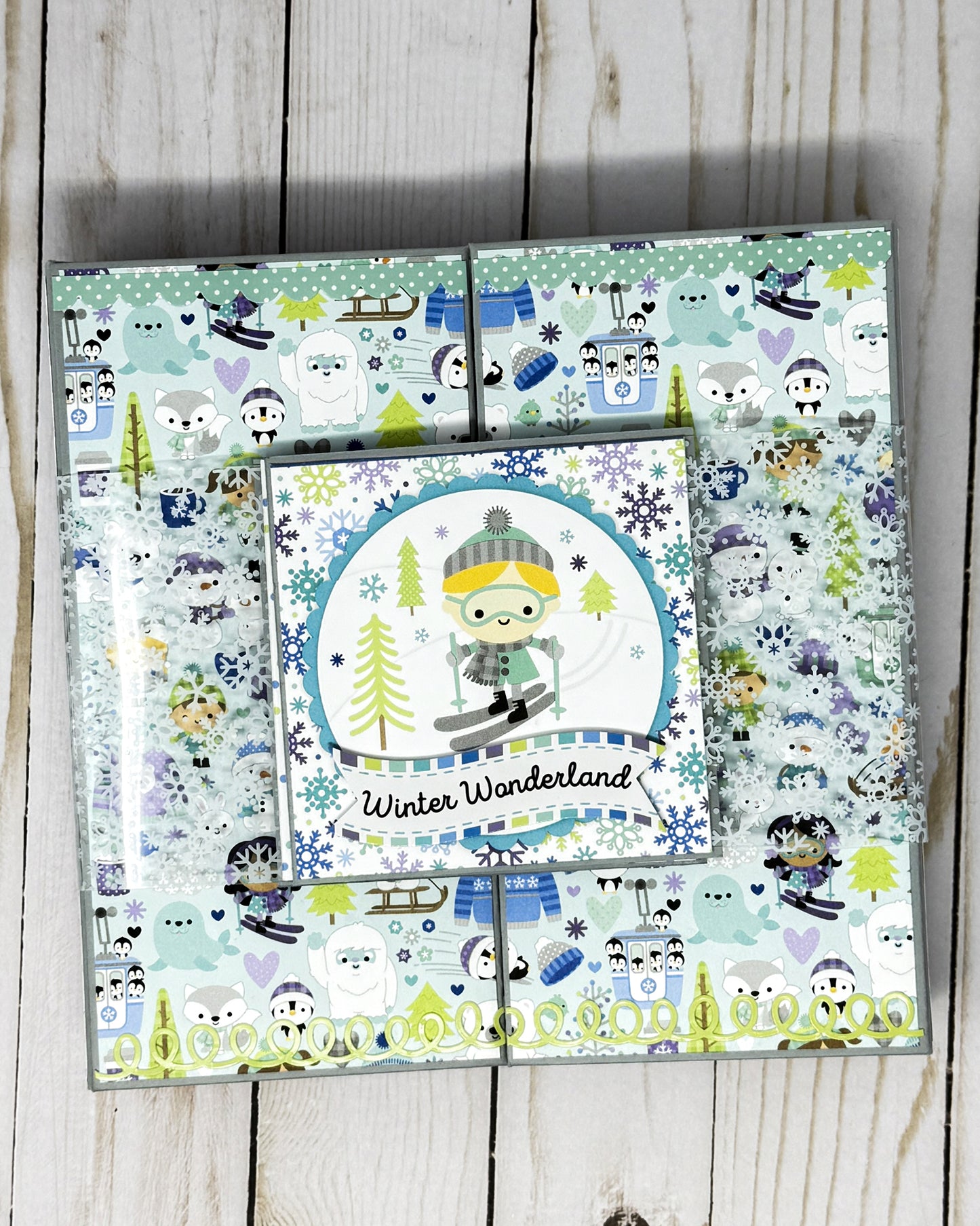 Doodlebug Snow Much Fun Gatefold Album Cutting Guide Only