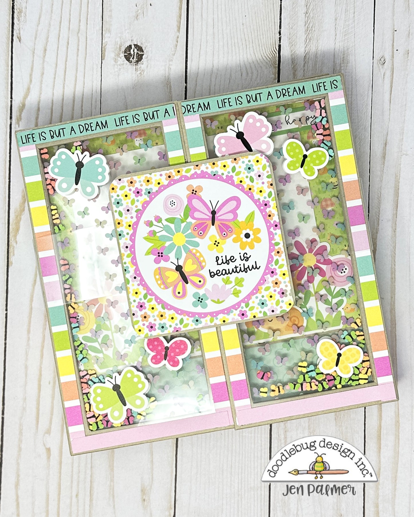 Butterfly Kisses Shaker Folio Cutting Guide Only