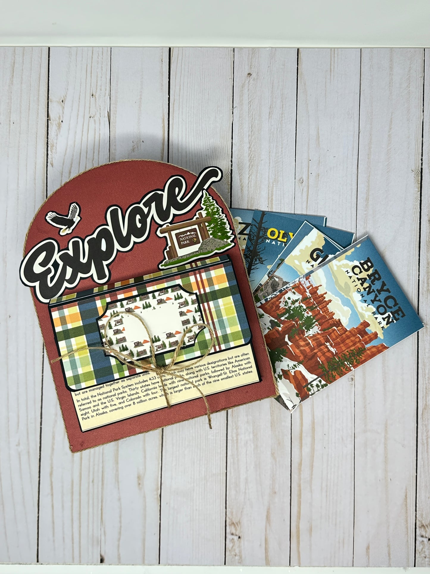 National Park Backpack Shaped Mini Album Project Kit