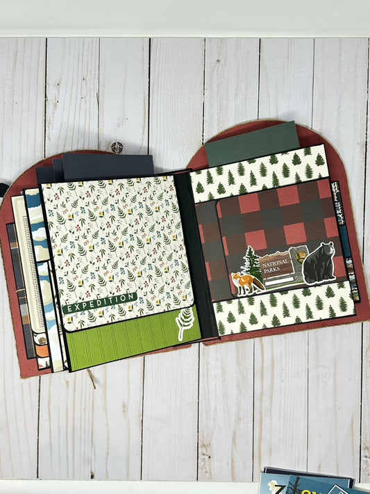 National Park Backpack Shaped Mini Album Project Kit