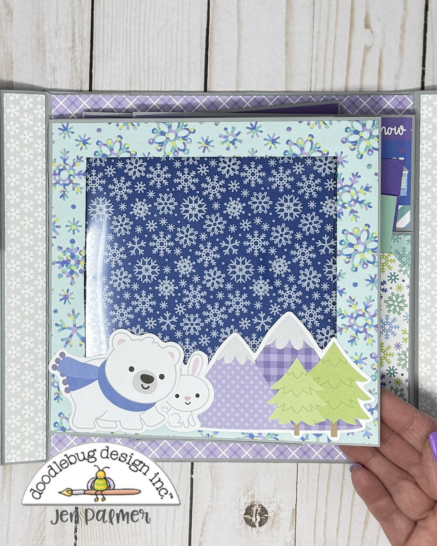 Doodlebug Snow Much Fun Gatefold Album Cutting Guide Only