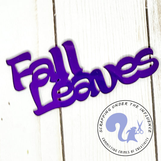 Fall Leaves Acrylic Scrapbook Title