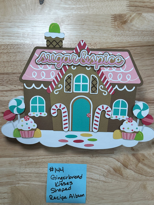 Album #144 Gingerbread Kisses Shaped Recipe Album