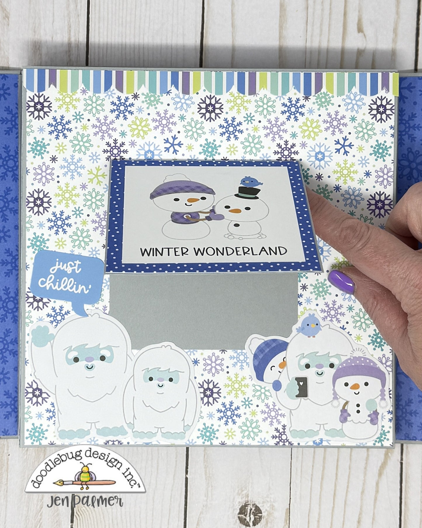 Doodlebug Snow Much Fun Gatefold Album Cutting Guide Only
