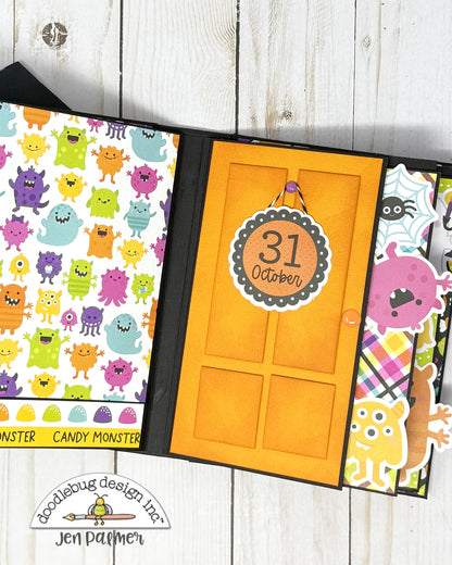 Monster Madness  Monsters in the Closet Mini Album - Free Cutting Guide
