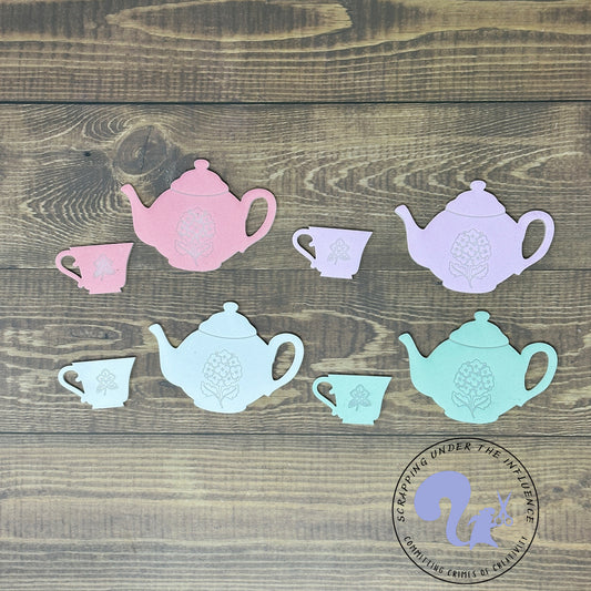 Spill The Tea Teapot and Teacup Embellishment - CLEARANCE 50% off