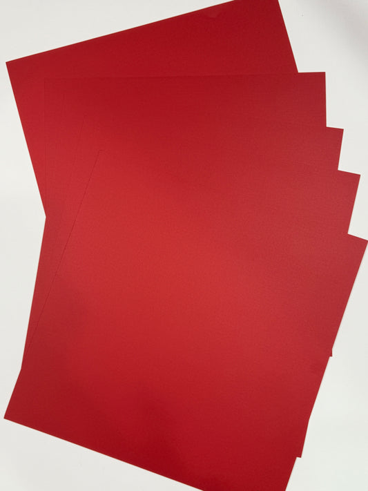 Ferrari Red Luxury Linen Cardstock