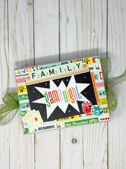 Simple Stories Game Night Tri-Fold Folio Cutting Guide Only