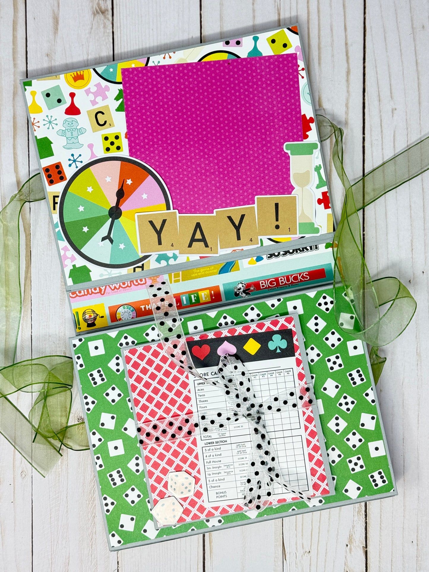Simple Stories Game Night Tri-Fold Folio Cutting Guide Only