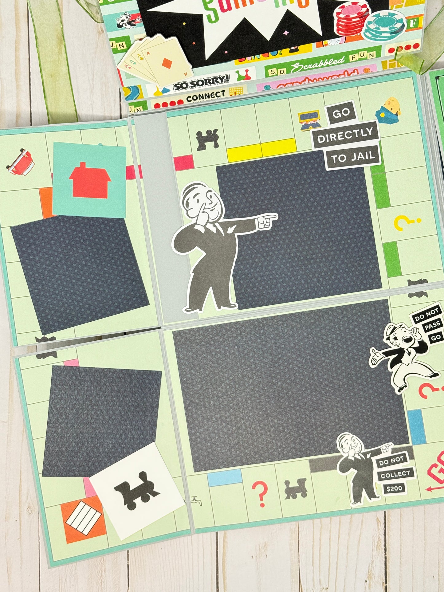 Simple Stories Game Night Tri-Fold Folio Cutting Guide Only