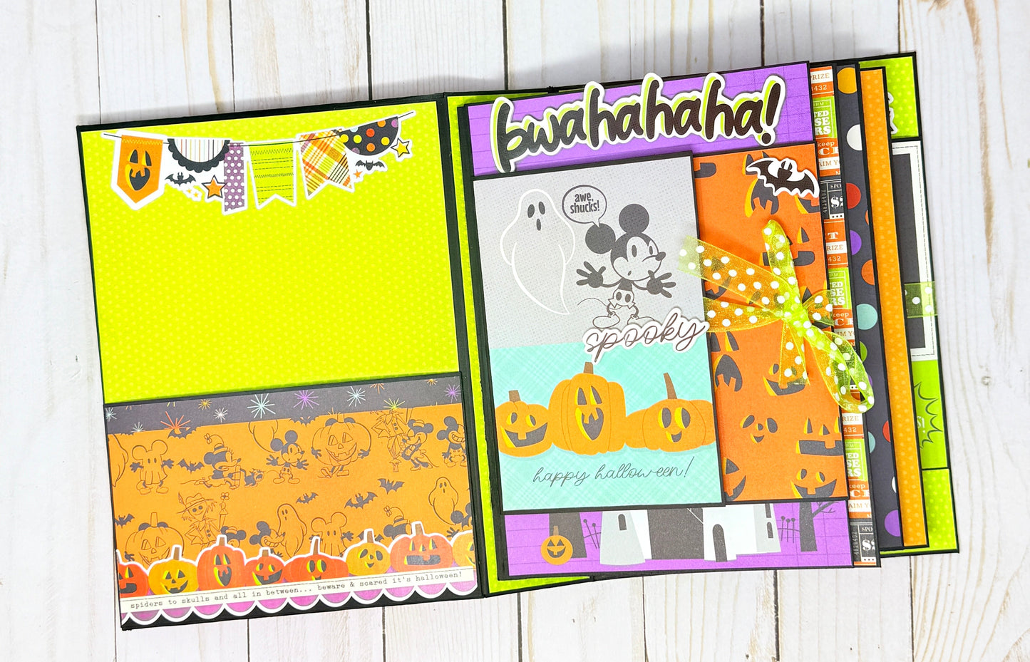 Simple Stories Say Cheese Classic Mouse Halloween Mini Album Cutting Guide