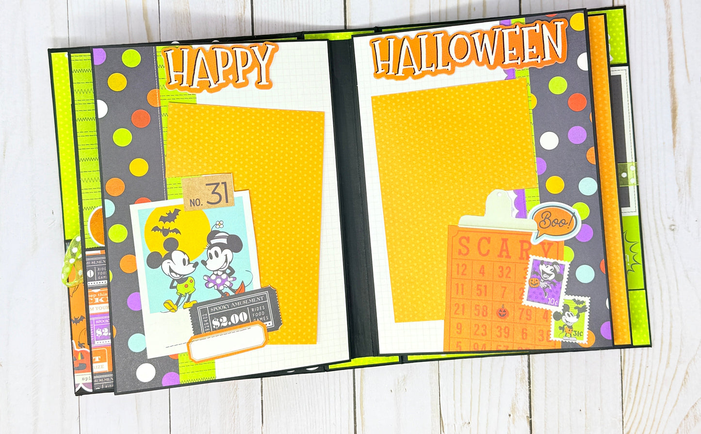 Simple Stories Say Cheese Classic Mouse Halloween Mini Album Cutting Guide