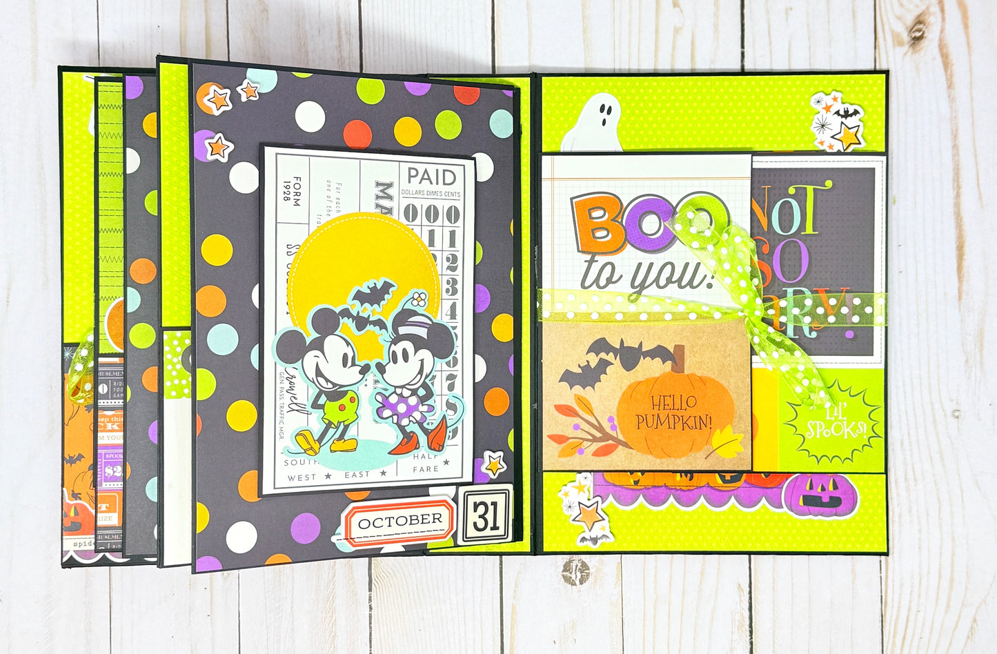 Simple Stories Say Cheese Classic Mouse Halloween Mini Album Cutting Guide