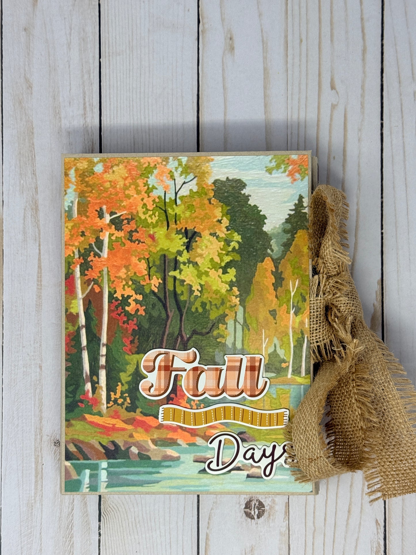 Simple Stories Pumpkins and Plaid Tri-Fold Folio Cutting Guide Only