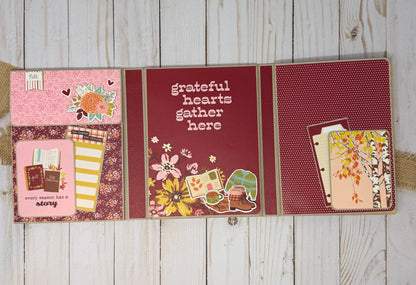 Simple Stories Pumpkins and Plaid Tri-Fold Folio Cutting Guide Only