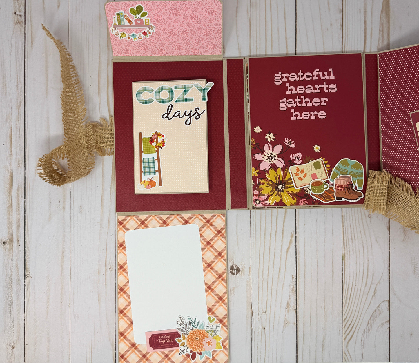 Simple Stories Pumpkins and Plaid Tri-Fold Folio Cutting Guide Only