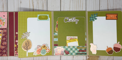 Simple Stories Pumpkins and Plaid Tri-Fold Folio Cutting Guide Only