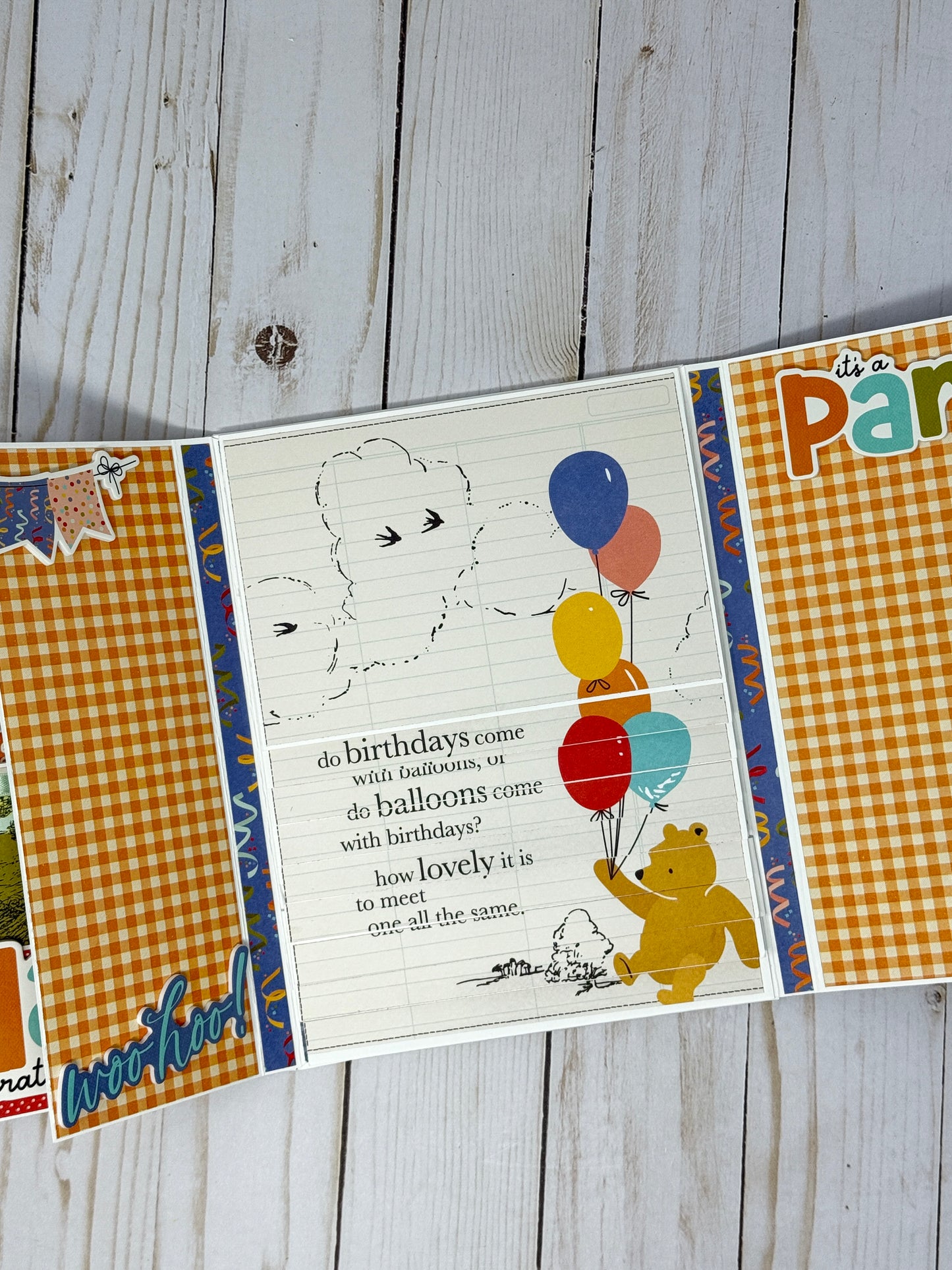 Simple Stories Say Cheese Classic Pooh Birthday Folio Cutting Guide Only